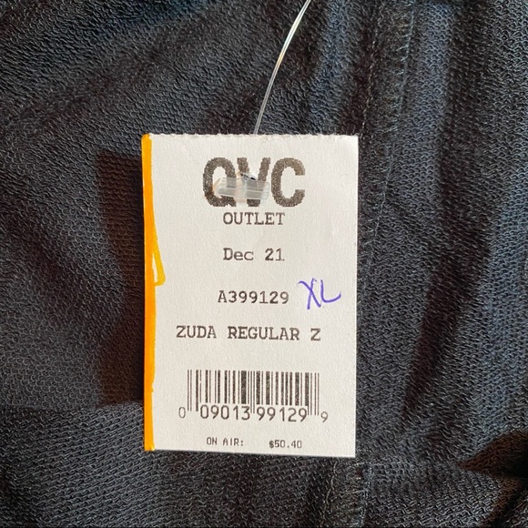 ZUDA black cropped knit pants, Large XL - Picture 7 of 8